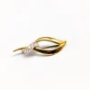 Pamono Brooch in Gold with White Stones> Brooches