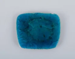 Pamono Brooches in Glazed Stoneware in Blue and Green Shades from Ole Bjørn Krüger, 1960s, Set of 7