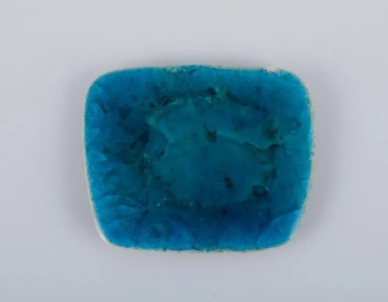 Pamono Brooches in Glazed Stoneware in Blue and Green Shades from Ole Bjørn Krüger, 1960s, Set of 7