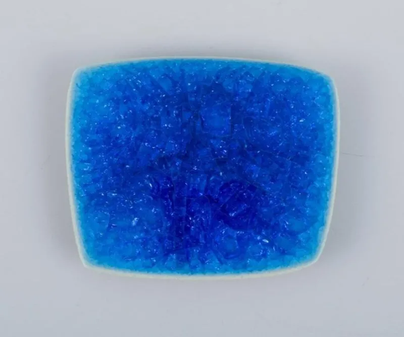 Pamono Brooches in Glazed Stoneware in Blue and Green Shades from Ole Bjørn Krüger, 1960s, Set of 7