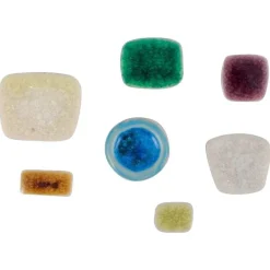 Pamono Brooches in Glazed Stoneware in Different Colors from Ole Bjørn Krüger, 1960s, Set of 7> Brooches