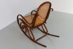 Pamono Brown Bentwood Rocking Chair, 1950s><noscript><img width=