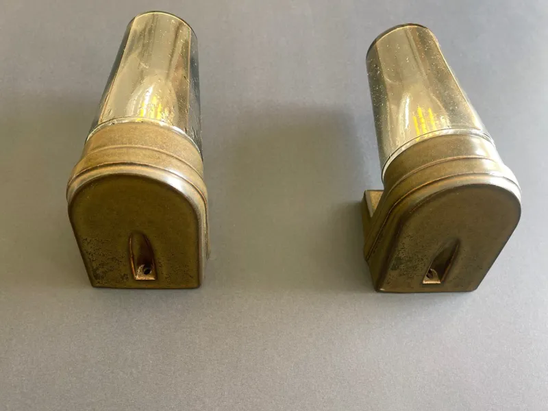 Pamono Brown Ceramic and Glass Sconces by Ifö, 1960s, Set of 2> Wall Lights & Sconces