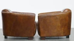 Pamono Brown Cowhide Aviator Armchairs, Set of 2> Lounge Chairs & Armchairs
