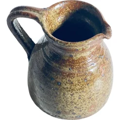 Pamono Brown Pitcher in Stoneware Ceramic, France, 1960s> Bottles, Carafes & Jugs