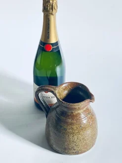 Pamono Brown Pitcher in Stoneware Ceramic, France, 1960s> Bottles, Carafes & Jugs
