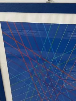 New Pamono Bruno Munari, Composition, 1980, Multiple Print on Paper, Framed