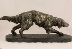 Hot Pamono Bruno Tornati, Dog Sculpture, 1900s, Silver Plated Metal