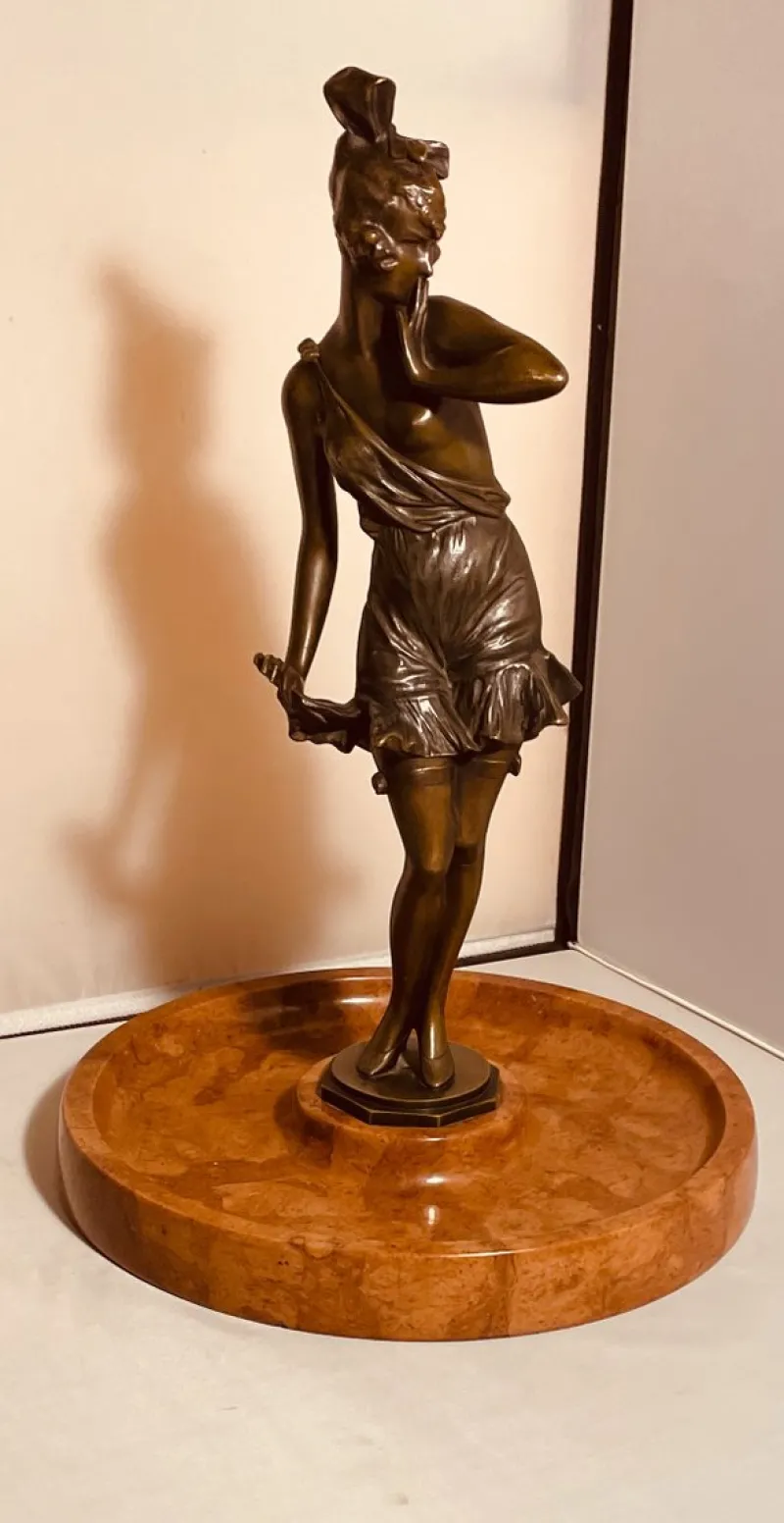 Pamono Bruno Zach, Art Deco Flapper Girl, 1920s, Bronze> Art Deco