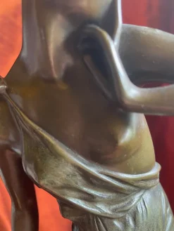 Pamono Bruno Zach, Art Deco Flapper Girl, 1920s, Bronze><noscript><img width=