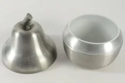 Pamono Brushed Aluminum Pear-Shaped Ice Bucket, 1970s><noscript><img width=