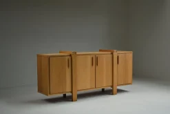 Pamono Brustalist Oak Sideboard, Belgium, 1990s> Sideboards & Buffets