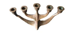 Pamono Brutalist 5-Arm Bronze Candlestick by Horst Dalbeck, Germany, 1960s><noscript><img width=