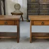 Online Pamono Brutalist Bedside Tables in Elm by Aranjou, 1960, Set of 2