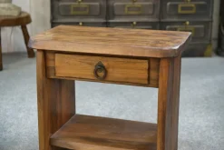 Online Pamono Brutalist Bedside Tables in Elm by Aranjou, 1960, Set of 2