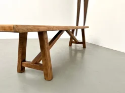 Pamono Brutalist Bench with Yellow Pop Seat, 1960s><noscript><img width=
