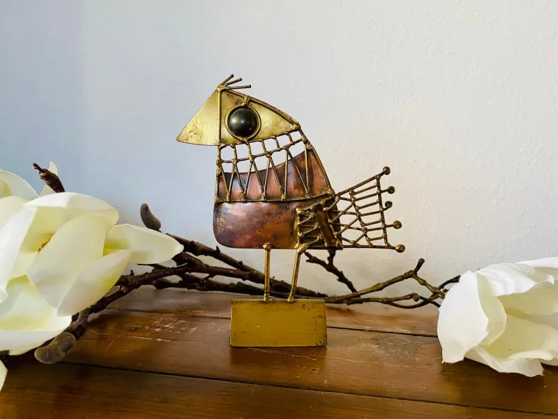 Pamono Brutalist Bird Sculpture by Jarc, France, 1970s> Mid-Century