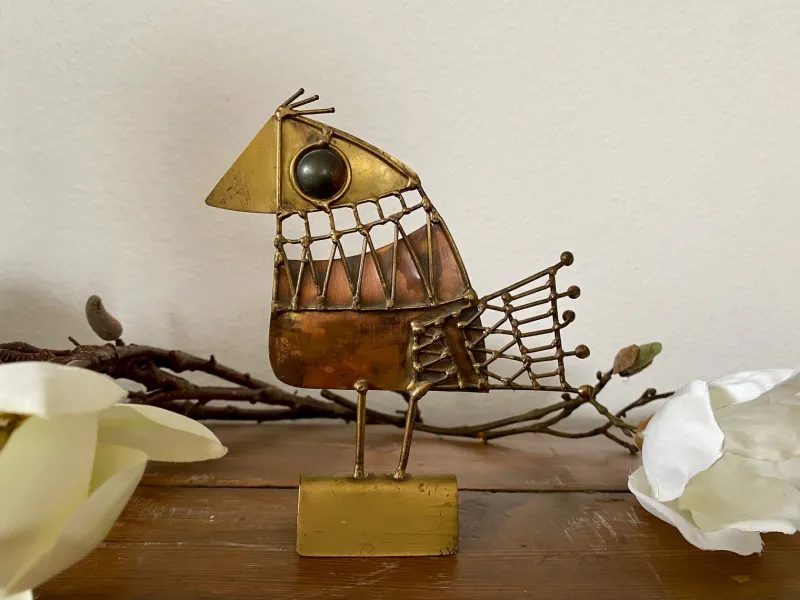 Pamono Brutalist Bird Sculpture by Jarc, France, 1970s> Mid-Century