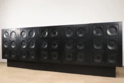 Pamono Brutalist Blackened Wood Sculptural Sideboard, 1970s> Sideboards & Buffets