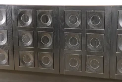 Pamono Brutalist Blackened Wood Sculptural Sideboard, 1970s><noscript><img width=