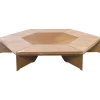 Pamono Brutalist Brasero N°2 Fire Bowl with Benches by Yoan Claveau de Lima for Les Choses Edition, Set of 7> Tables|Garden Tables