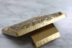 Pamono Brutalist Brass Front Door Handle in the style of Paul Evans, 1960s><noscript><img width=