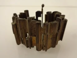 Pamono Brutalist Bronze Bracelet, 1960s><noscript><img width=