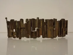 Pamono Brutalist Bronze Bracelet, 1960s><noscript><img width=