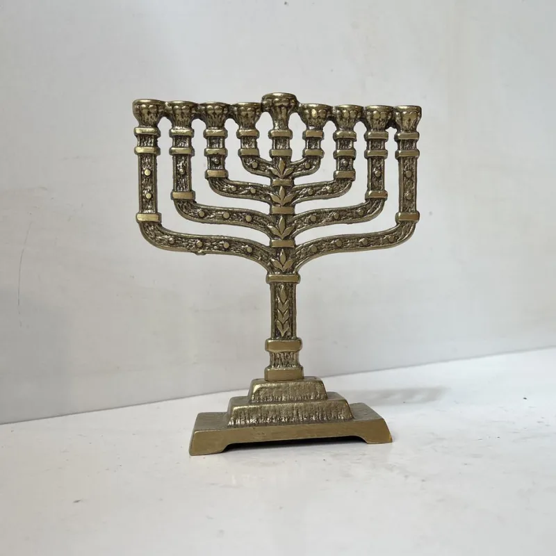 Outlet Pamono Brutalist Bronze Hanukkah Menorah Candleholder by Hen Holon, Israel, 1970s