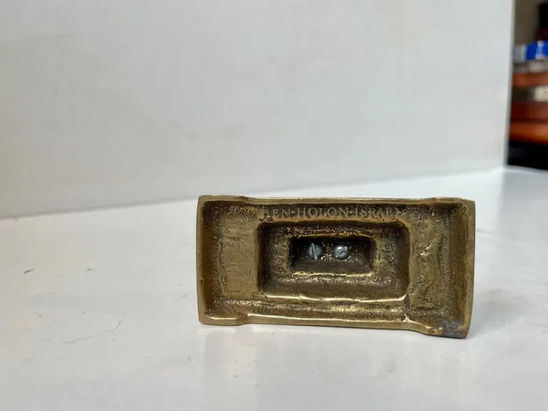 Outlet Pamono Brutalist Bronze Hanukkah Menorah Candleholder by Hen Holon, Israel, 1970s