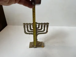 Outlet Pamono Brutalist Bronze Hanukkah Menorah Candleholder by Hen Holon, Israel, 1970s
