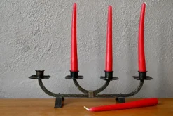 Best Pamono Brutalist Brushed Metal Candleholder, 1970s