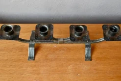 Best Pamono Brutalist Brushed Metal Candleholder, 1970s