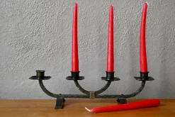 Best Pamono Brutalist Brushed Metal Candleholder, 1970s