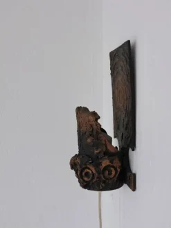 Pamono Brutalist Ceramic Wall Sconce by Jouko Kytömaa, 1970s><noscript><img width=