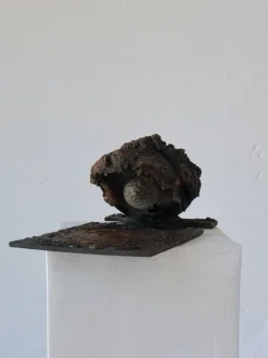 Pamono Brutalist Ceramic Wall Sconce by Jouko Kytömaa, 1970s><noscript><img width=