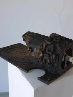 Pamono Brutalist Ceramic Wall Sconce by Jouko Kytömaa, 1970s><noscript><img width=