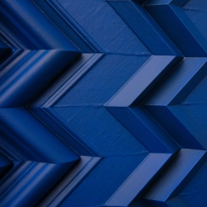 Pamono Brutalist Cobalt Blue Wood Wall Art Installation by Studio DeSimoneWayland> Wall Decor