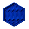 Outlet Pamono Brutalist Cobalt Blue Wood Wall Art Installation by Studio DeSimoneWayland