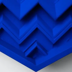 Outlet Pamono Brutalist Cobalt Blue Wood Wall Art Installation by Studio DeSimoneWayland