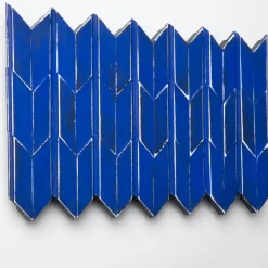 Pamono Brutalist Cobalt Blue Wood Wall Art Installation by Studio DeSimoneWayland><noscript><img width=
