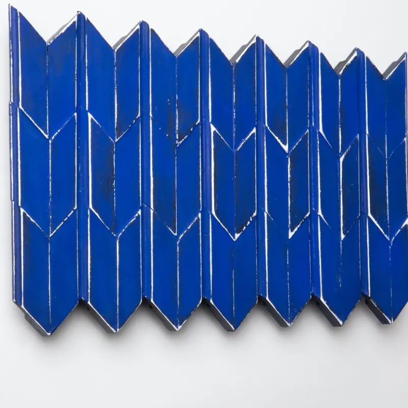 Pamono Brutalist Cobalt Blue Wood Wall Art Installation by Studio DeSimoneWayland> Wall Decor