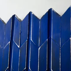 Pamono Brutalist Cobalt Blue Wood Wall Art Installation by Studio DeSimoneWayland><noscript><img width=