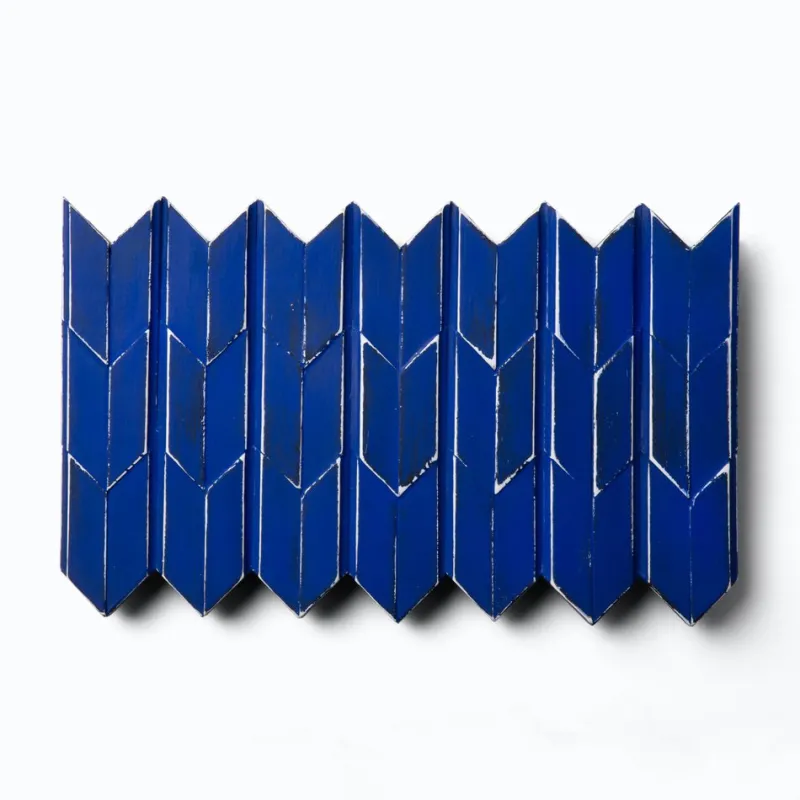Pamono Brutalist Cobalt Blue Wood Wall Art Installation by Studio DeSimoneWayland> Wall Decor