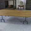 Best Pamono Brutalist Coffee Table in Oak and Wrought Iron, 1950s