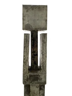 Pamono Brutalist Column Sculpture, 1960s, Sheet Steel><noscript><img width=