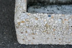 Pamono Brutalist Concrete Planters, 1960s, Set of 2> Planters And Jardiniere