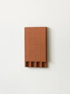 Pamono Brutalist Concrete Wall Art in Burnt Orange by Tom's Factory> Minimalist|Mid-Century