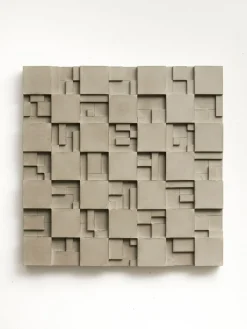 New Pamono Brutalist Concrete Wall Art in White by Tom's Factory
