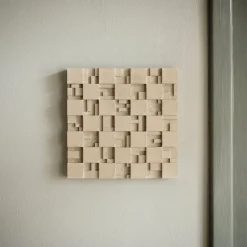 New Pamono Brutalist Concrete Wall Art in White by Tom's Factory